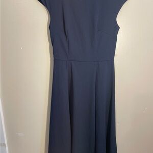 Dress Tells Chic Navy Blue Midi Dress